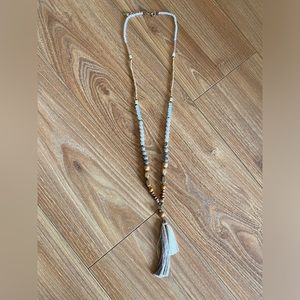 Lucky Brand Beaded Tassel Necklace
